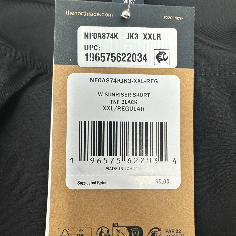 The North Face Women Sunriser Skort Black Size XXL Elastic Waist Pockets NWT - Picture 4 of 9